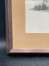Jesse F. Reed Signed "Winter Sun" Watercolor Painting, Framed