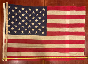 Vintage Cotton Sewn 3x4' American Flag 50 Stars