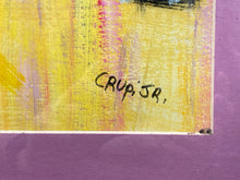 Original Crupi Jr. Signed Abstract Street Scene Oil Painting - view 9