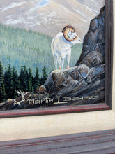 Original Alaskan Artist Martin L. Baumes Dall Sheep Framed Painting.