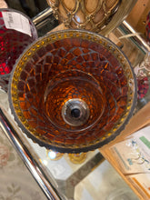 Red Mosaic Glass Candle Holder on Base