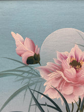 Vintage Mid Century Original Asian Floral Oil Painting