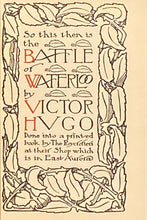 The Battle of Waterloo | Victor Hugo (1907, Elbert Hubbard)