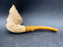 Vintage Hand Carved Turkish Meerschaum Sultan Tobacco Pipe