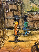 Original Van Hoople Signed Impasto Paris Cafe & Market Oil Painting