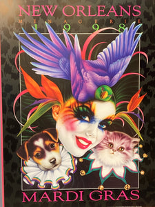 Andrea Mistretta Mardi Gras 1991 Poster, Framed