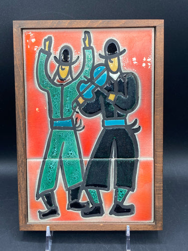 Ein Reb Israeli Made Hassidic Musicians Tile Art