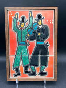 Ein Reb Israeli Made Hassidic Musicians Tile Art