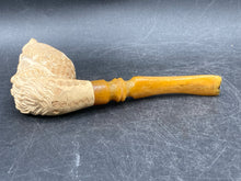 Vintage Hand Carved Turkish Meerschaum Sultan Tobacco Pipe