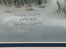 Anton Wang Signed Herons Print, Framed