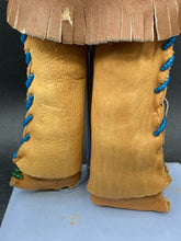 Antique Native American 11" Leather & Buckskin Doll