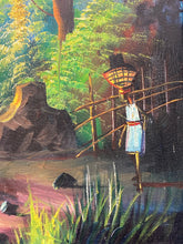 Benoit Signed Haitian Folk Art Acrylic Painting 24x36"
