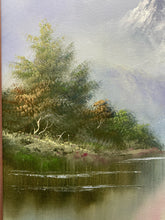 Original Artist Signed Mountain River Landscape Oil Painting, Framed - view 4
