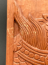 12x24" Wooden Asian Dragon Wall Art