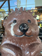 Brown Concrete Standing Hedgehog