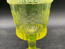 Vintage LG Wright Vaseline Glass Goblet