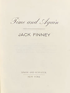 Time and Again | Jack Finney (1970, Simon and Schuster, New York)