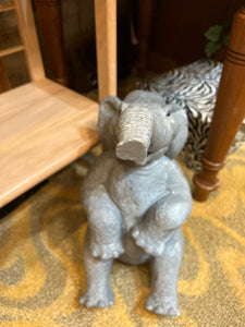 Concrete Elephant (Repaired Trunk)