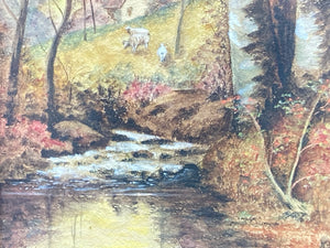 Original Pearl Lunn Signed Watercolor Painting, River Scene