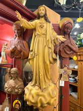 Hand Carved Jesus on Cloud Wall Hanging