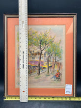 Artist Signed Artist Proof French Cafe Scene Framed Lithograph