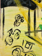 Original Crupi Jr. Signed Abstract Street Scene Oil Painting - view 4