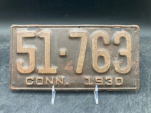 Antique 1930 Connecticut License Plate