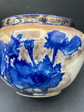 Antique Thomas Rathbone & Co Victor Blue Floral Vase