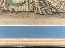 Antique Godey's Fashions For August 1869 Print, Framed
