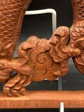 13" Chinese Camphor Wood Dragon Carving