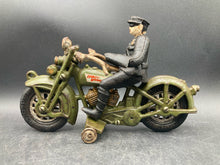 Xonex Cast Iron Harley-Davidson Motorcycle Toy w/ Police Figure