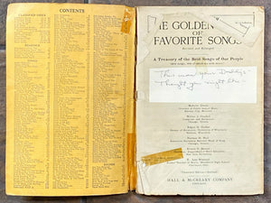 The Golden Book of Favorite Songs Revised and Enlarged | John W. Beattie (1923, Hall &amp; McCreary Company, 20th Edition)