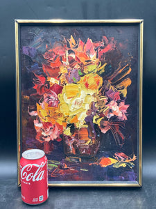 Artist Signed Impressionist Still Life Floral Oil Painting