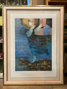 Alvar Sunol Signed "Reve Du Village" Limited Edition Lithograph, Framed