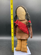 Antique Native American 11" Leather & Buckskin Doll