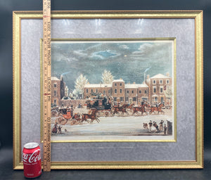 James Pollard "Approach To Christmas" Art Print, Framed