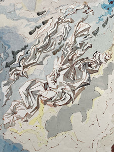 Salvador Dali Divine Comedy Canto 20 Sixth Sphere Of Saturn Woodcut W/ CoA
