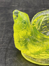 Antique Degenhart Vaseline Glass Bird Candle Holder