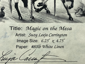 Suzy Leeja Carrington "Magic On The Mesa" Lithograph W/ CoA