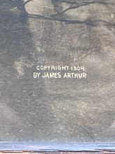 Atinque Framed James Arthur 1904 "Hearthside" Colonial Couple Photo Print