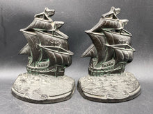 Antique 1926 Ronson Cast Metal Nina Spanish Armada Bookends