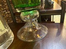 Hand Blown Green Glass Footed Vase