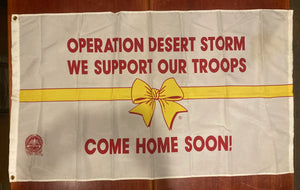 Amvets Operation Desert Storm "Come Home Soon!" 36" x 60" Banner Flag