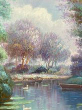 Original Artist Signed Forest River Landscape Oil Painting - view 4