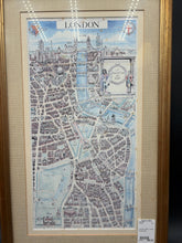 Framed 1989 London Street Map