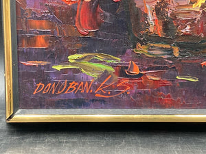 Artist Signed Impressionist Still Life Floral Oil Painting