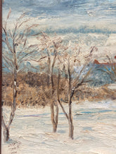 Artist Signed Winter Landscape Oil Painting