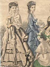 Antique Godey's Fashions For August 1869 Print, Framed