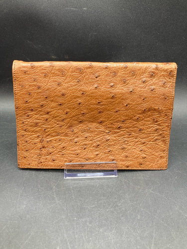 Genuine Ostrich Leather Wallet, Brown