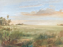 Original Signed Charles Hines Landscape Oil Painting, Framed